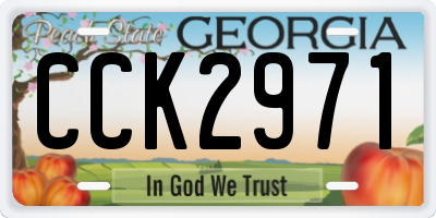 GA license plate CCK2971