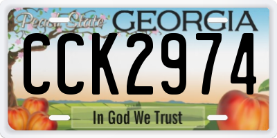GA license plate CCK2974
