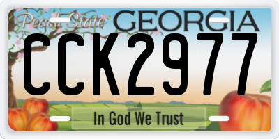 GA license plate CCK2977
