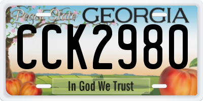 GA license plate CCK2980