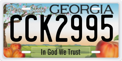 GA license plate CCK2995