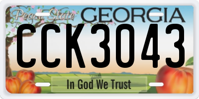GA license plate CCK3043