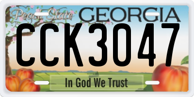 GA license plate CCK3047