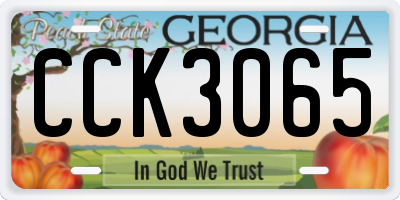 GA license plate CCK3065