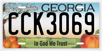 GA license plate CCK3069