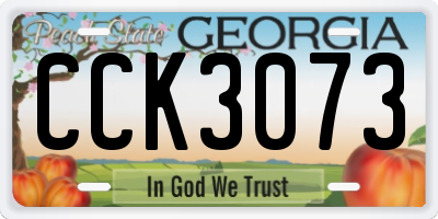 GA license plate CCK3073