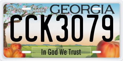 GA license plate CCK3079