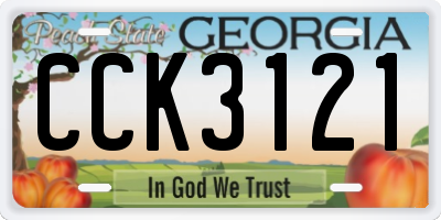 GA license plate CCK3121