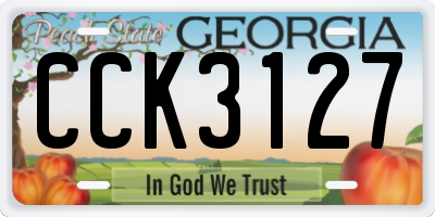 GA license plate CCK3127