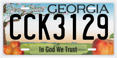 GA license plate CCK3129