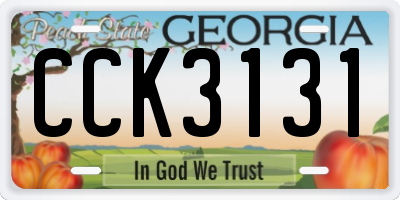 GA license plate CCK3131