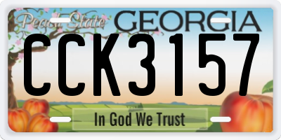 GA license plate CCK3157