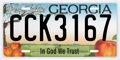 GA license plate CCK3167