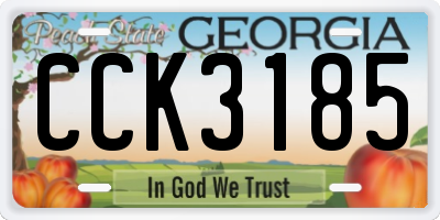GA license plate CCK3185