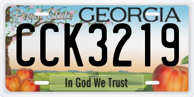GA license plate CCK3219