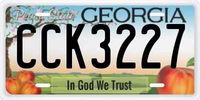 GA license plate CCK3227
