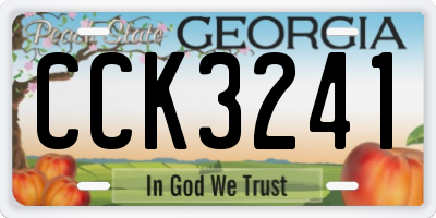 GA license plate CCK3241