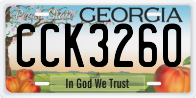 GA license plate CCK3260