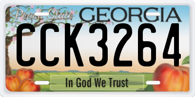 GA license plate CCK3264