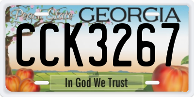 GA license plate CCK3267