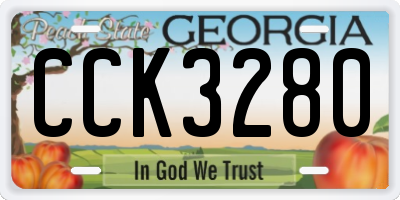 GA license plate CCK3280