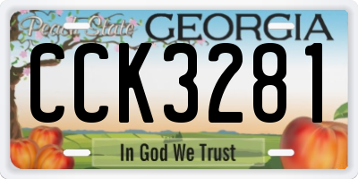 GA license plate CCK3281