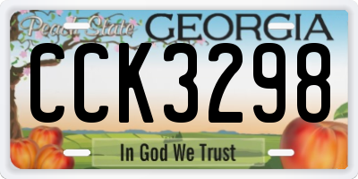 GA license plate CCK3298