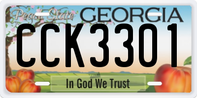 GA license plate CCK3301