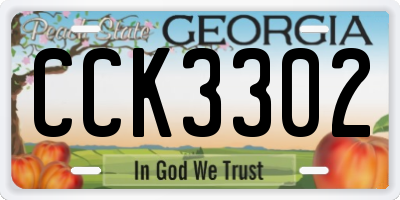 GA license plate CCK3302