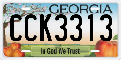 GA license plate CCK3313