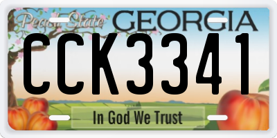GA license plate CCK3341