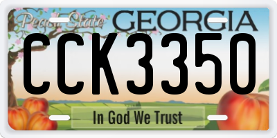 GA license plate CCK3350