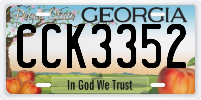 GA license plate CCK3352