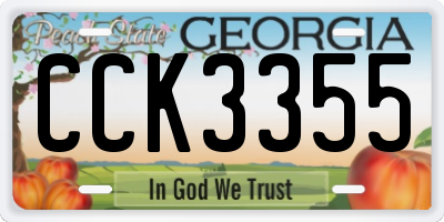 GA license plate CCK3355