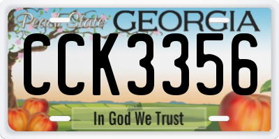 GA license plate CCK3356