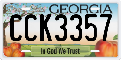 GA license plate CCK3357