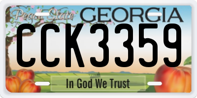GA license plate CCK3359