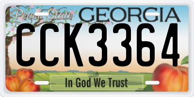 GA license plate CCK3364