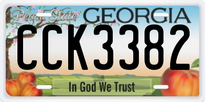 GA license plate CCK3382