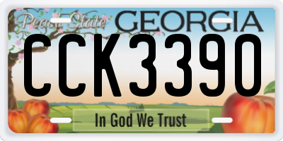 GA license plate CCK3390