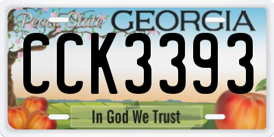 GA license plate CCK3393