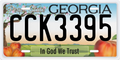 GA license plate CCK3395