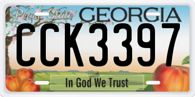 GA license plate CCK3397