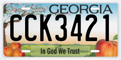 GA license plate CCK3421