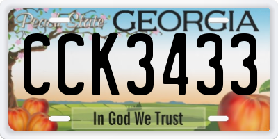 GA license plate CCK3433