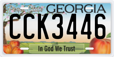 GA license plate CCK3446