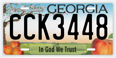 GA license plate CCK3448