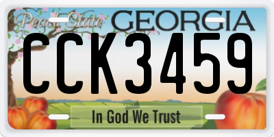 GA license plate CCK3459