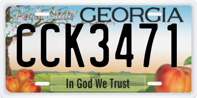 GA license plate CCK3471