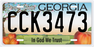 GA license plate CCK3473